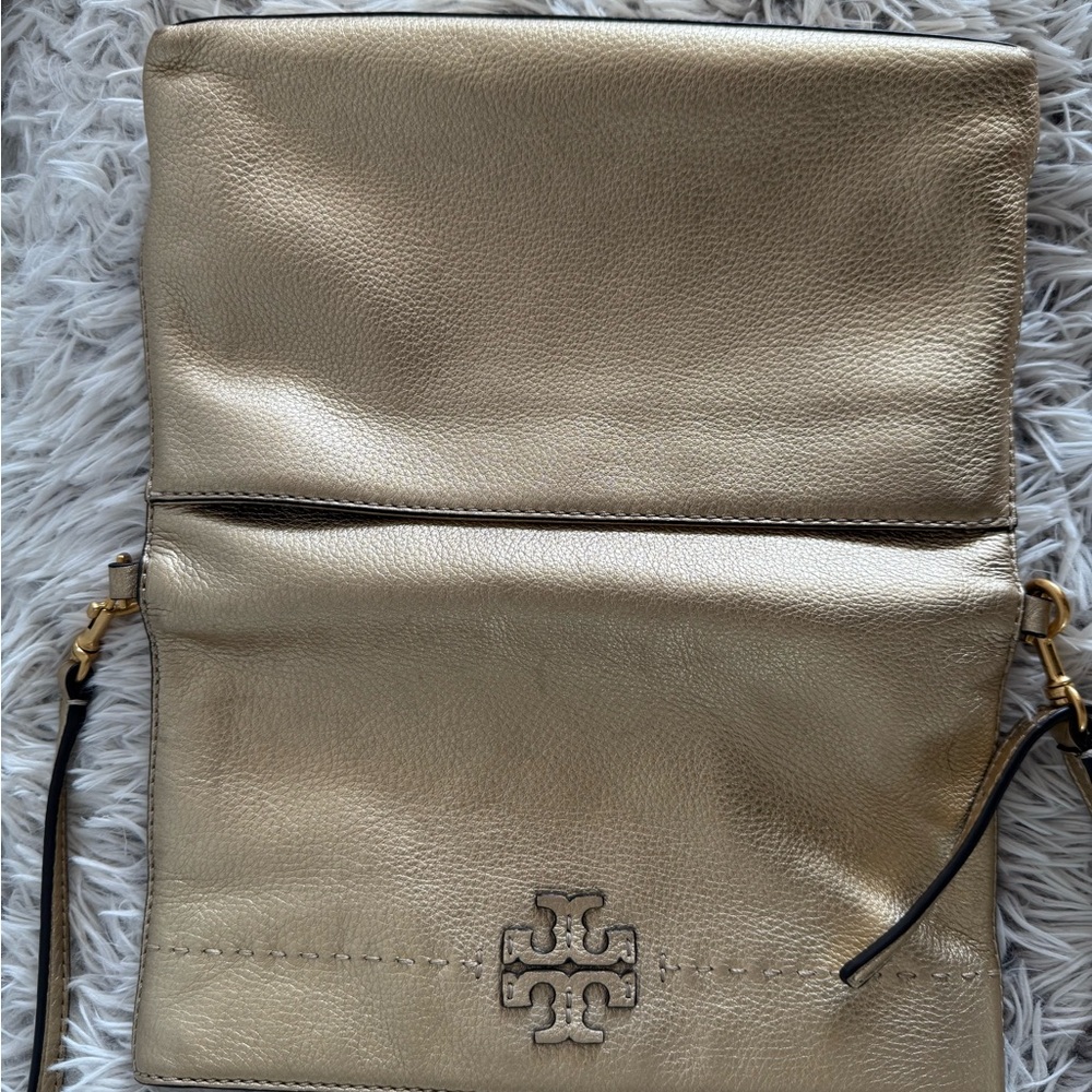 Tory Burch Gold Crossbody Bag with Elegant Design